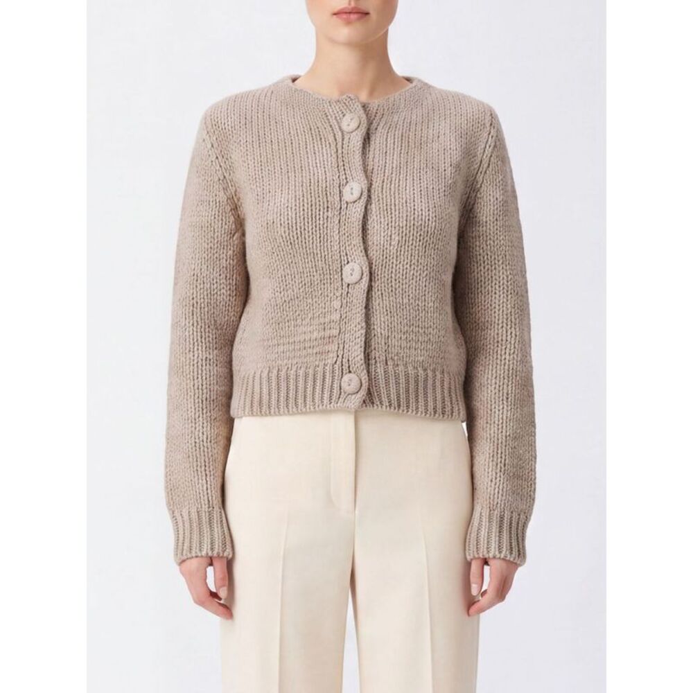 Forte Forte Women Silk, Mohair And Cashmere Blend Crewneck Cardigan Forte Forte